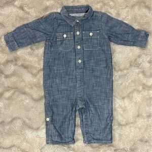 GAP Blue Chambray/Linen Jump Suit (Grow Design)